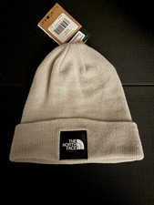NWT THE NORTH FACE "Big Box" Mens Cuffed Knit Beanie Hat-OSFM CLAY GREY