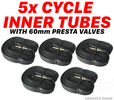 5x PRESTA LONG VALVE Inner Tubes 28 x 1 3/8 - 5/8 / 28x13/8 Road Classic Bike