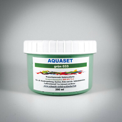 250ml SICO AQUASET 033 Brilliantgrün | Siebdruck |Farbe der Zukunft| DIN EN 71-3