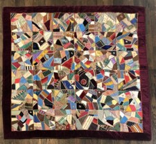 Gorgeous 1880s antique crazy quilt