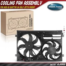 Radiator Cooling Fan Assembly w/ Brushless Motor for VW Jetta Passat Tiguan Audi