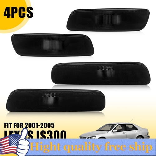 4/8x Smoke LensSide Marker Light For 2000-05 Lexus IS300 Front + Rear 4X - Picture 2 of 21