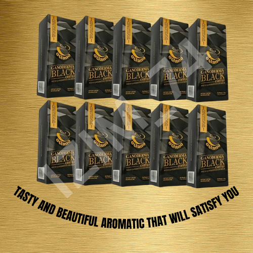 6 Boxes EGano Premium Ganoderma Black Coffee – 30 Sachets Each, Sugar Free!