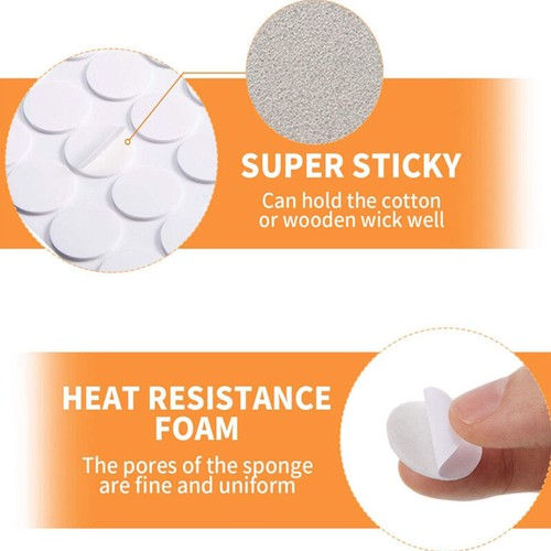 100pcs 15mm Candle Wick Stickers Candle Making Round Sticker for Wax Fixed WSZH - Picture 4 of 8