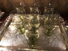 7 Imperial Glass Company – Ohio Skanda Green Iced Tea Glasses Mint Condition