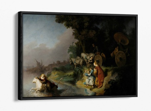 REMBRANDT, THE ABDUCTION OF EUROPA -DEEP FLOATER EFFECT FRAMED CANVAS ART PRINT - Picture 9 of 12