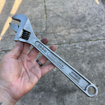 Vintage JONNESWAY 12'' Adjustable Wrench Drop Forged Chrome Vandium Steel 300mm