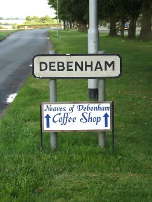 Photo 6x4 Debenham Village Name sign on Gracechurch Street  c2015