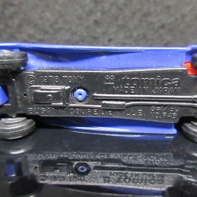 1/80 VTG TOMICA TOMY 1978 #F46 BUGATTI COUPE DEVILLE BLUE RED NEAR