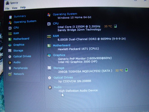 Hp g7-1310us/Core i3-2350M 2.30ghz/6gb/320gb/Web/Windows 10 Home/BT/Hdmi/17.3" - Picture 12 of 13