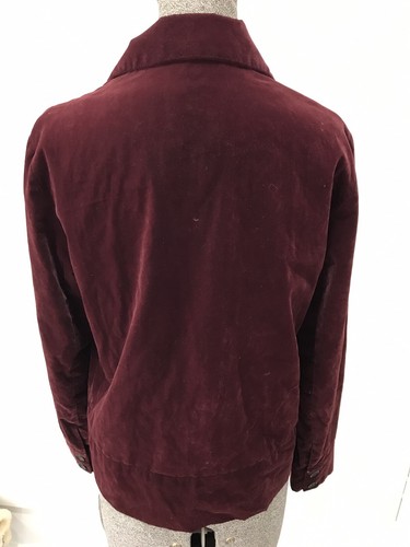 Scanlan Theodore burgundy maroon velvet Bomber Sports jacket size 10 M - Bild 8 von 11