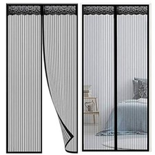 Magnetic Screen Door Mesh Curtain Durable Heavy Duty Mosquito Net Bug Hands Free