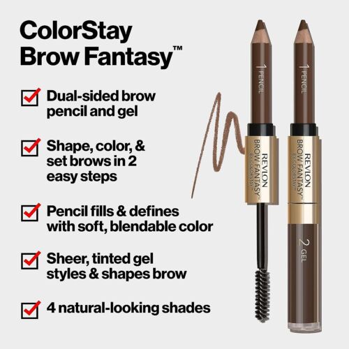 Revlon ColorStay Brow Fantasy Eyebrow 2-in-1 Gel & Pencil, #104 - Dark Blonde - Picture 4 of 8