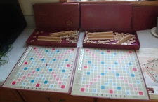 Scrabble Selchow & Righter Board Game,Complete Vintage 1953, 1976- 89 Wood Tiles