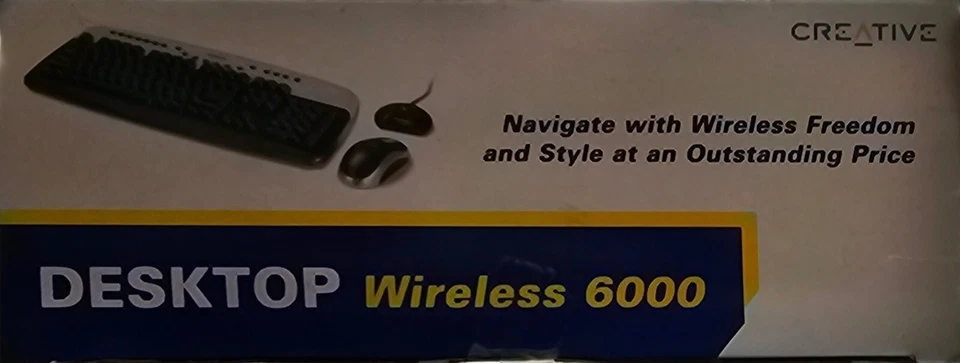 New! Creative Labs desktop Wireless keyboard optical mouse 6000 -Sealed- - Image 3 of 4