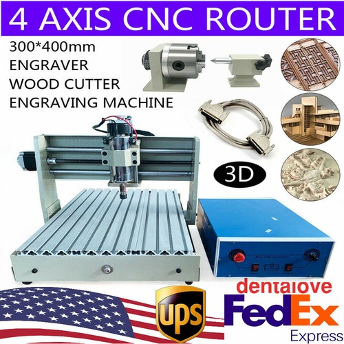 4 Axis 3040 CNC Router Engraver 3D Wood 
