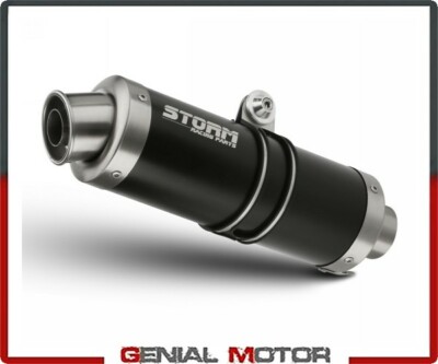 2005 05 Storm by Mivv Oval Black Stainless Exhausts for Suzuki DL V-STROM 1000