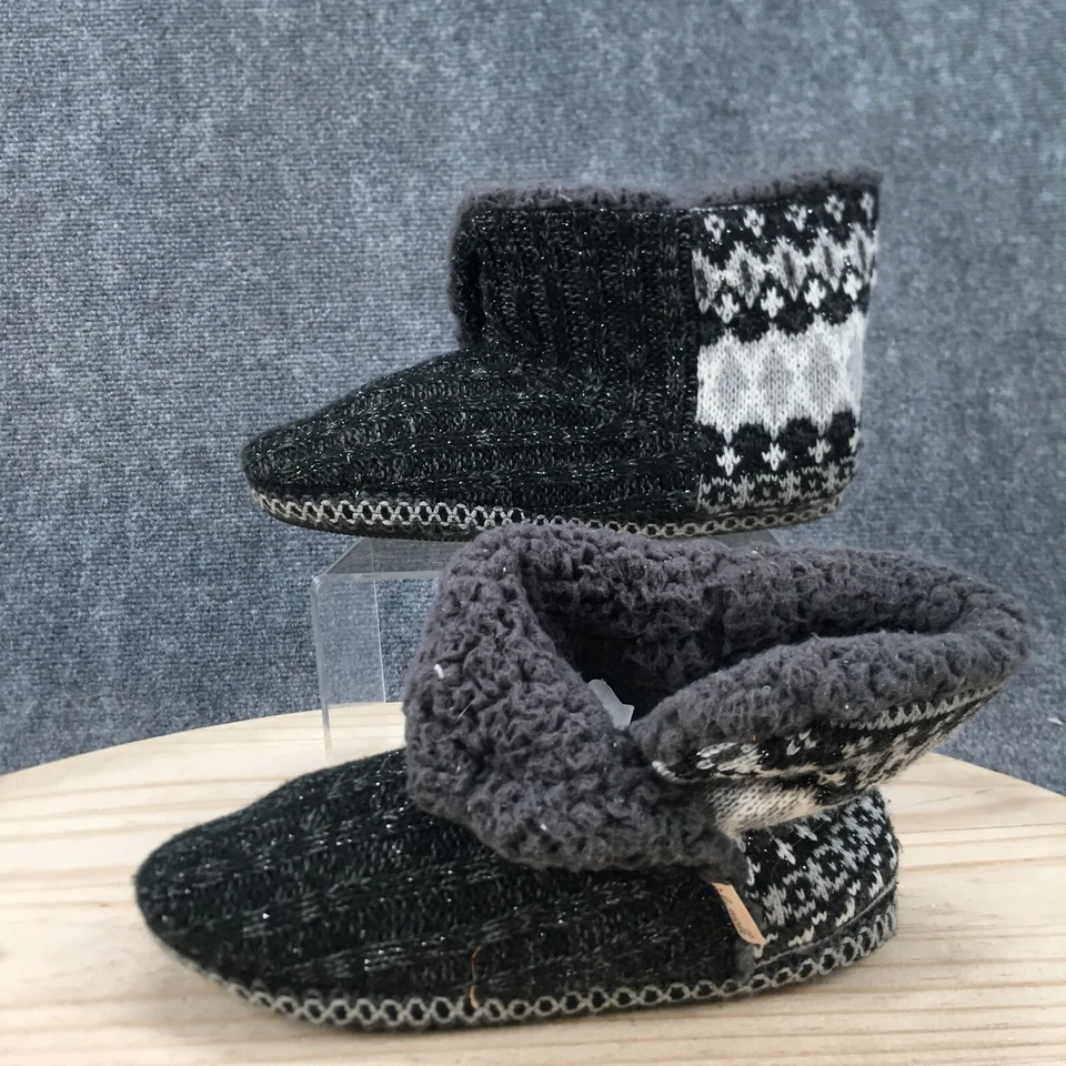 Botas MukLuks para mujer 5-6 A La Mode botín al tobillo negras cómodas informales Foto 2 de 4