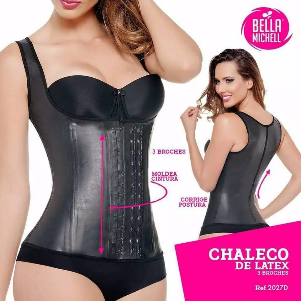 gris Adelante coser BELLA Michell Fajas Reductoras Colombianas Latex 2027D Vest 3 Hooks | eBay