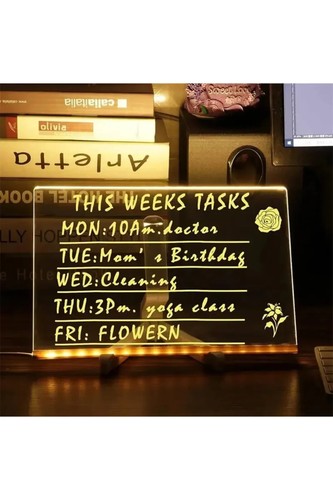 "Boss Went Crazy! Huge Discount on LED Acrylic Dry Erase Board with Colors & - Picture 3 of 13