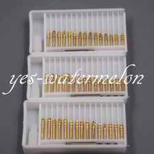 1 Box Dental 24K Gold Screw Posts Drills BM 1.0/1.2/1.4 Refills Plated Tapered