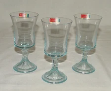 SET OF THREE New (With Labels) Fostoria "MISTY" Blue Juice Goblets!!