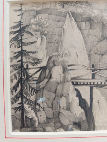 Early -19thC 1830-31 TWO antique drawings of French / Swiss Landscapes - Picture 17 of 19