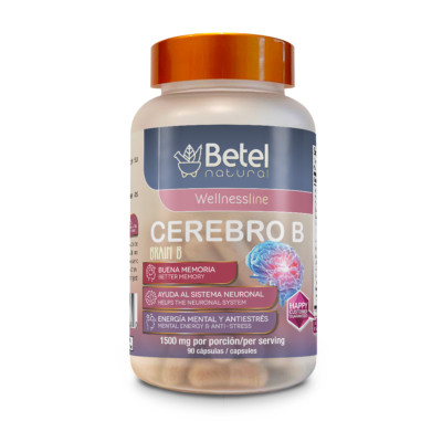 Premium Cerebro B+ Capsules by Betel Natural - B Complex with Vitamins - 90 Caps