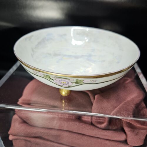 Haviland France Footed Desert Bowl Art Nouveau Gilded - Picture 3 of 12