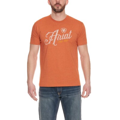 Ariat Men's Medium 100 Proof Adobe Rush Heather Short Sleeve Western T-Shirt NEW