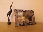 Picture frame. African style photo frame, photo frame, bright fragments in life.