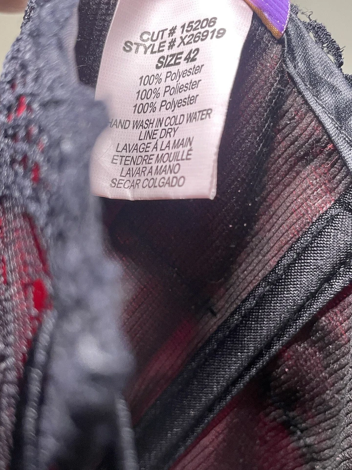 Corsé Vintage Mujeres Gótico Rojo Negro Encaje Sexy Steam Punk Corsé Talla 42 Foto 4 de 4