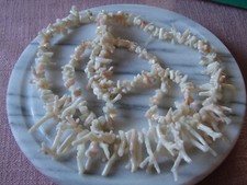 Echte Antike Engelshaut Korallenkette (Astkorallen)  98 cm  KORALLE Kette Israel