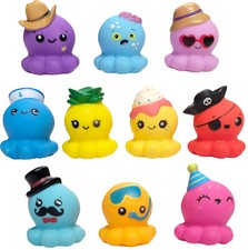Rubber Octopus Toy Assortment 2" Colorful Soft Rubber Octopus Figurines