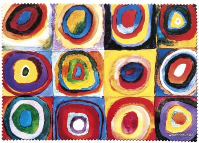 FRIDOLIN Mikrofaser - Brillenputztuch - Kandinsky ''Farbstudie'' 12,5 x 17,5 cm