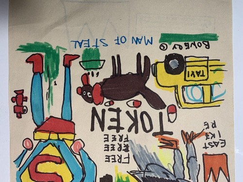 JEAN-MICHEL BASQUIAT Etching signed by hand Ultra Rare Art Auction Gold Mind! - Picture 4 of 8