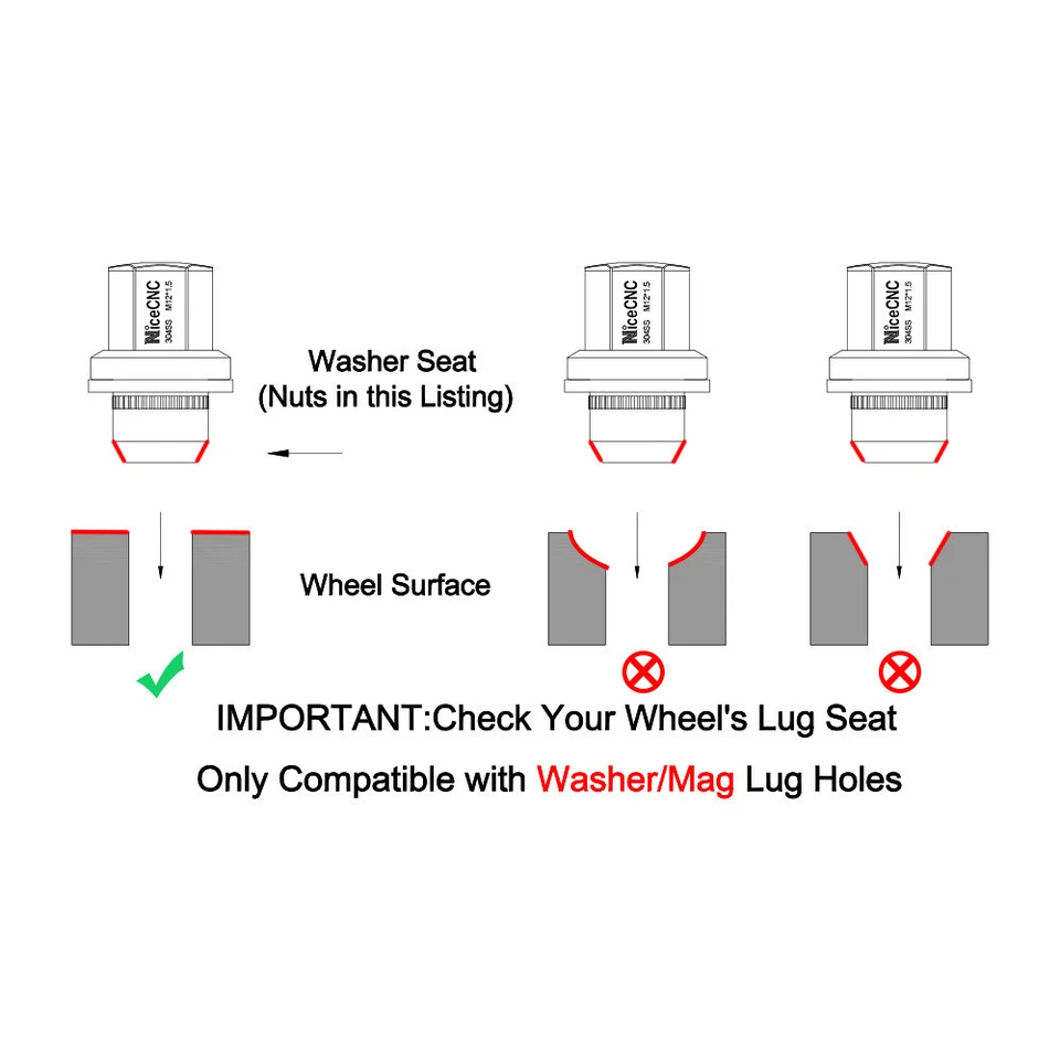 20X M12x1.5 Stainless Steel Wheel Mag Lug Nuts For Lexus GX460 LS460 RX350 07-17 Foto 3 de 4