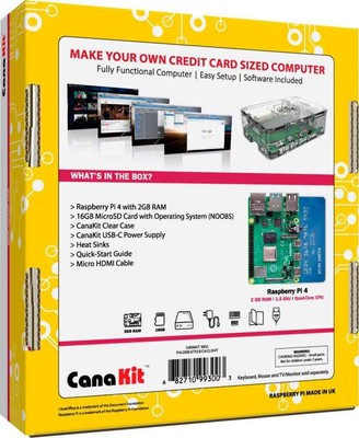 CanaKit Raspberry Pi 4 2GB Starter Kit ARMv8 2GB WARRANTY