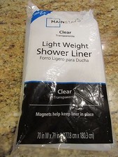 Mainstays Light Weight PEVA Shower Liner Clear