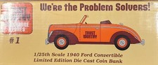 Trustworthy 1940 Ford Covertible Die Cast Coin Bank 1/25