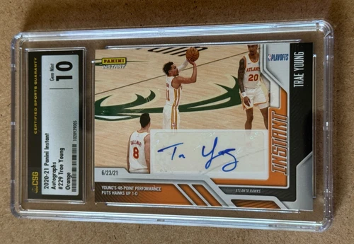 2020 Panini Instant NBA #229 Trae Young SIGNED Autographed CSG 10 AUTO Card CGC