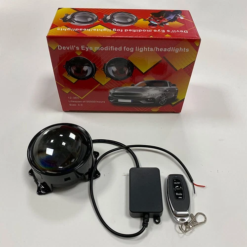 Car Dynamic Devil Eyes Lights 3 Inch 12v Car WIFI Control Eyes Retrofit Kit - Picture 15 of 17