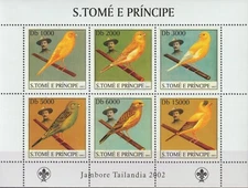 St. Thomas & Prince Islands 2003 Souv Sheet #1500 Scouting Emblem and More - MNH