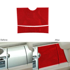 Red Carbon Fiber Center Console Storage Box Cover For Toyota Highlander 2008-13