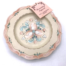Norwegian Folk Art Rosemaling Wood Plate 6  Alta Hemmingson Hand Painted Flower