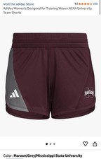 Adidas Women's NCAA Mississippi State Bulldogs Woven Shorts - Maroon