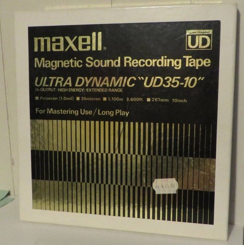 Maxell UD35-10 Blank Reel To Reel Tape Used 10.5" Metal Reel Vintage