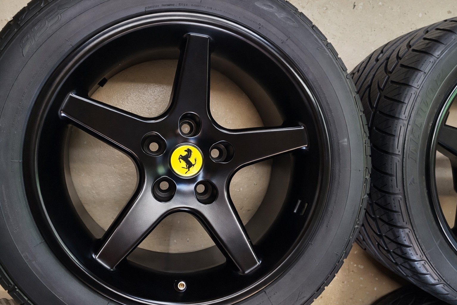 FERRARI 550 575 308 328 16" Rims w/ Dunlop SP Sport 5000 Tires 16 x 7 & 16 x 8