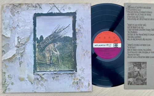Led Zeppelin 4 IV 1st UK press plum VERSION 1 - Peter Grant Inverted Feather