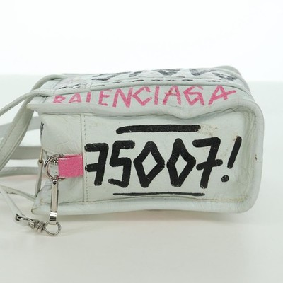 BALENCIAGA ハンドバッグ BALENCIAGA Graffiti Bazaar Shopper XXS Bag Leather 2way 513988